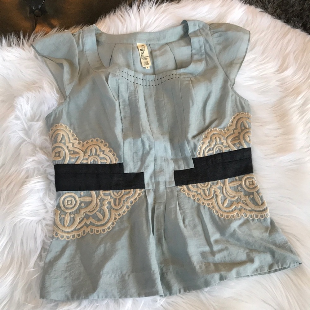 Anthropologie Floreat Scoop Neck Top